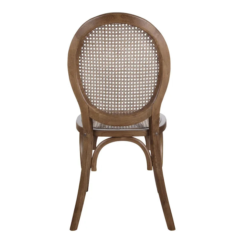 Chaise de salle à manger en rotin, style Mid-Century Modern