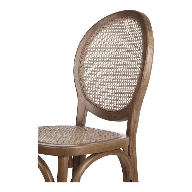 Chaise de salle à manger en rotin, style Mid-Century Modern