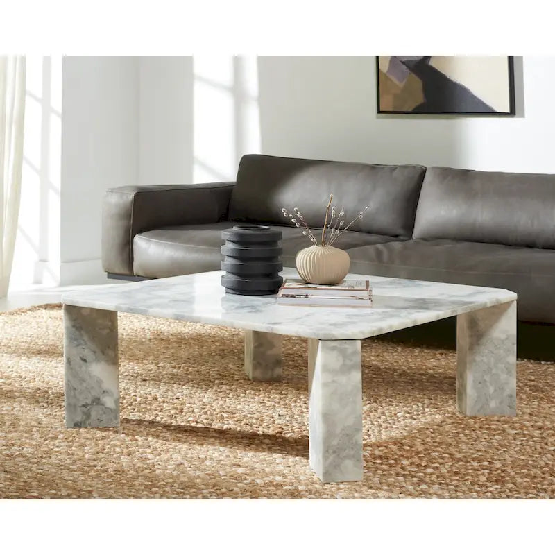 Table basse carrée en marbre