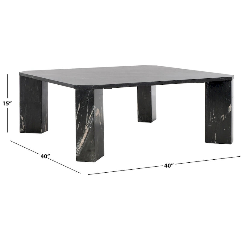 Table basse carrée en marbre