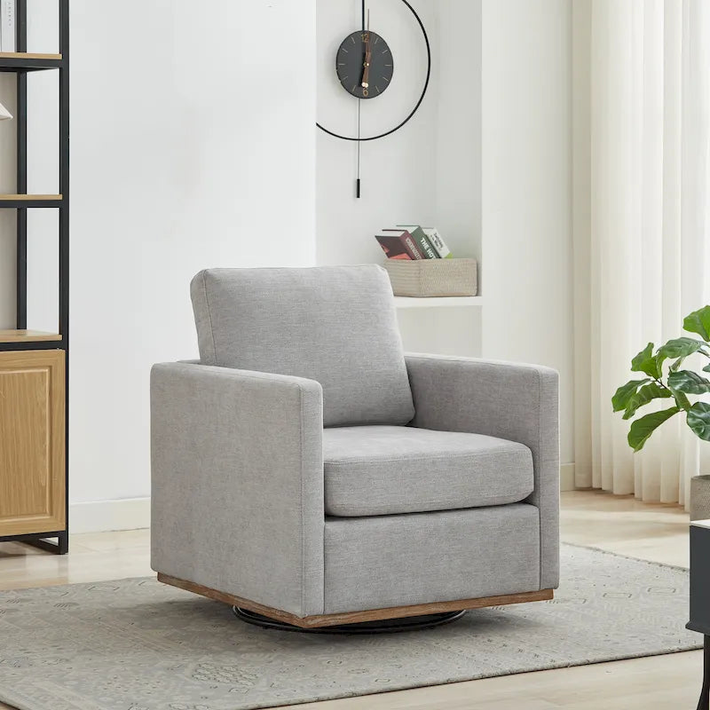 Fauteuil d'appoint pivotant carré rembourré