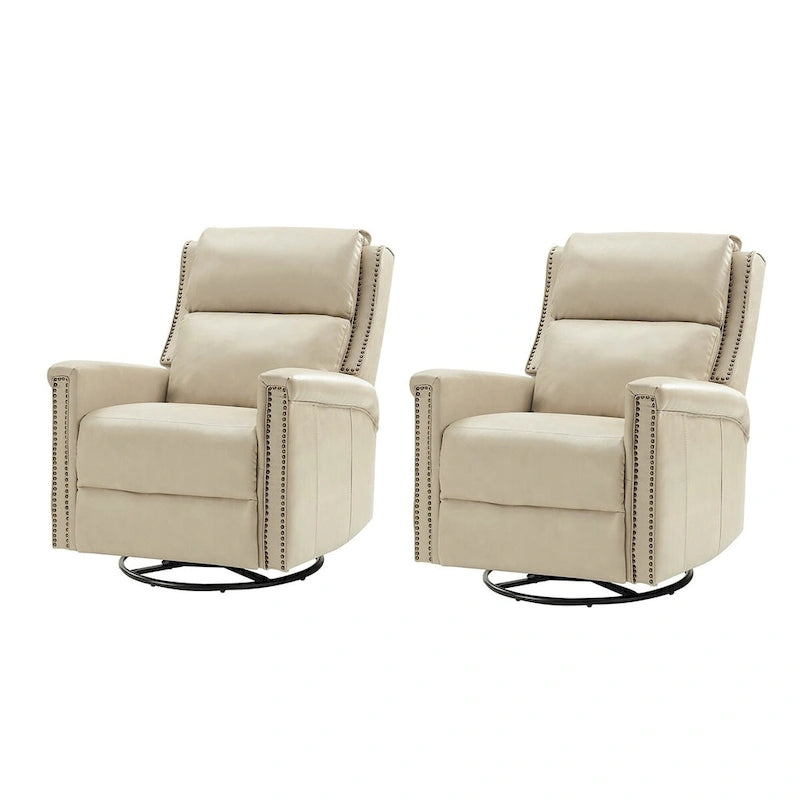 Fauteuil inclinable électrique pivotant et berçant de style traditionnel (ensemble de 2 pièces)