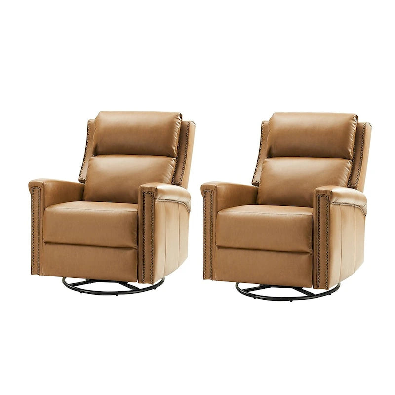 Fauteuil inclinable électrique pivotant et berçant de style traditionnel (ensemble de 2 pièces)