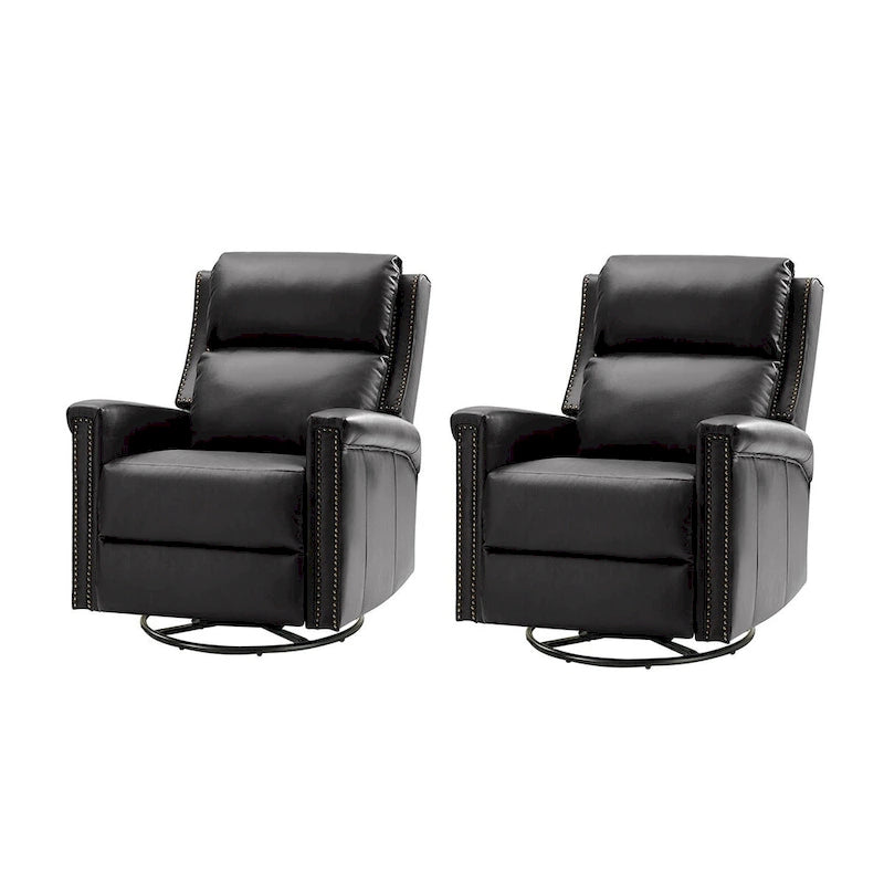 Fauteuil inclinable électrique pivotant et berçant de style traditionnel (ensemble de 2 pièces)