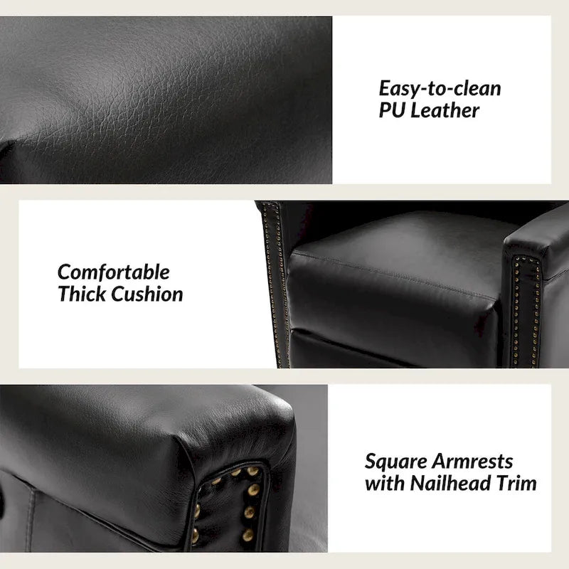 Fauteuil inclinable électrique pivotant et berçant de style traditionnel (ensemble de 2 pièces)