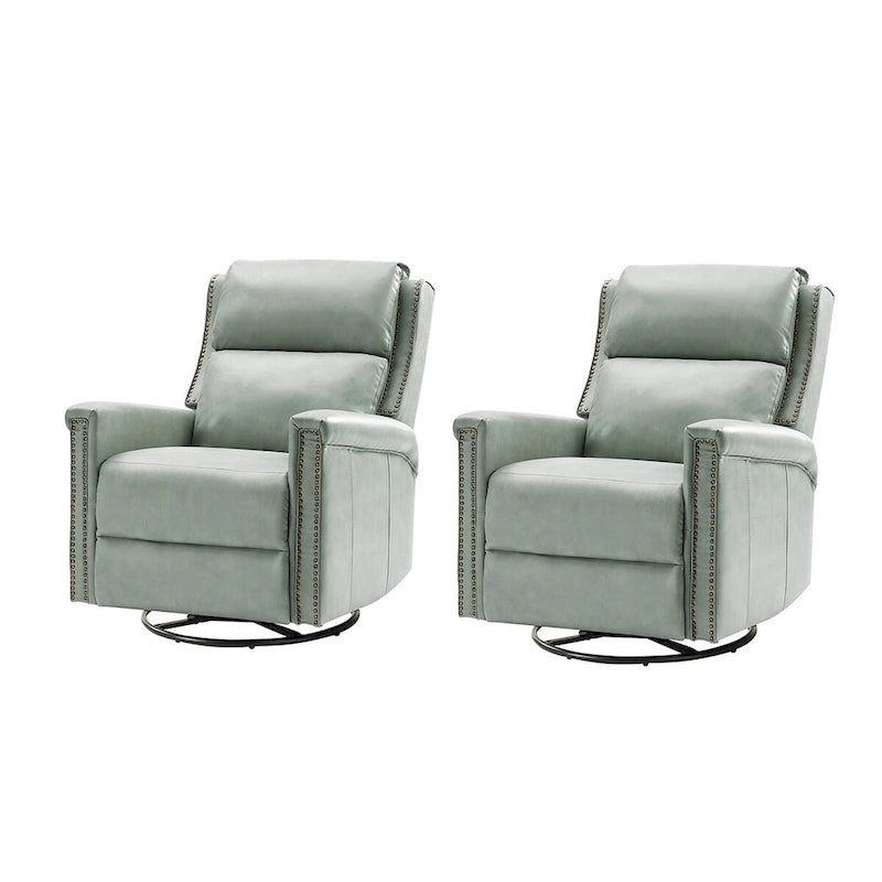 Fauteuil inclinable électrique pivotant et berçant de style traditionnel (ensemble de 2 pièces)