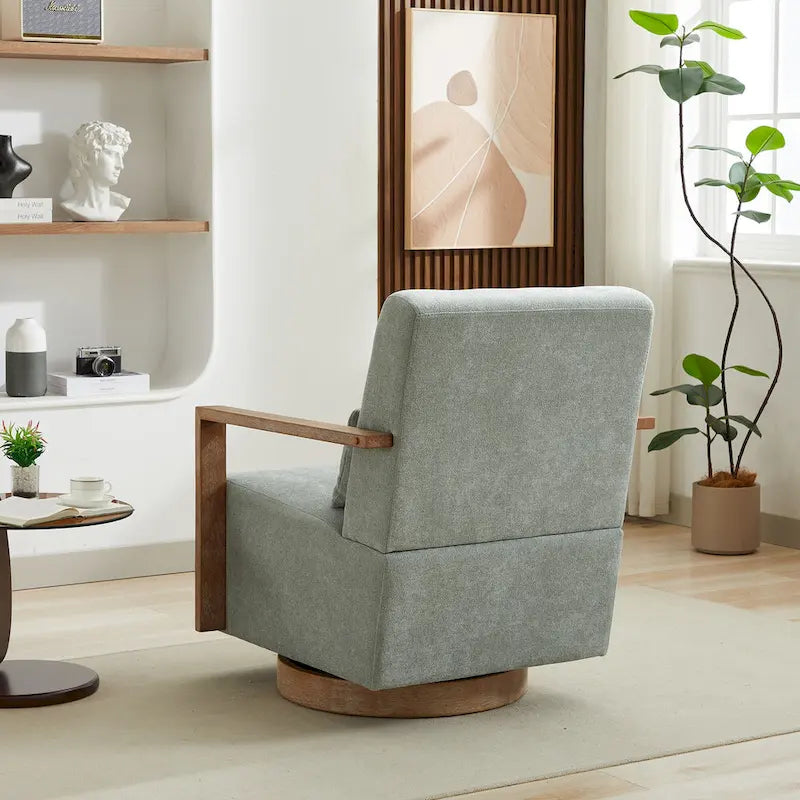Fauteuil d'appoint pivotant moderne en tissu