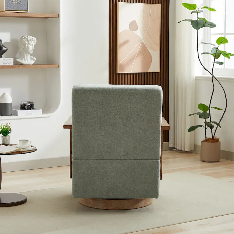 Fauteuil d'appoint pivotant moderne en tissu
