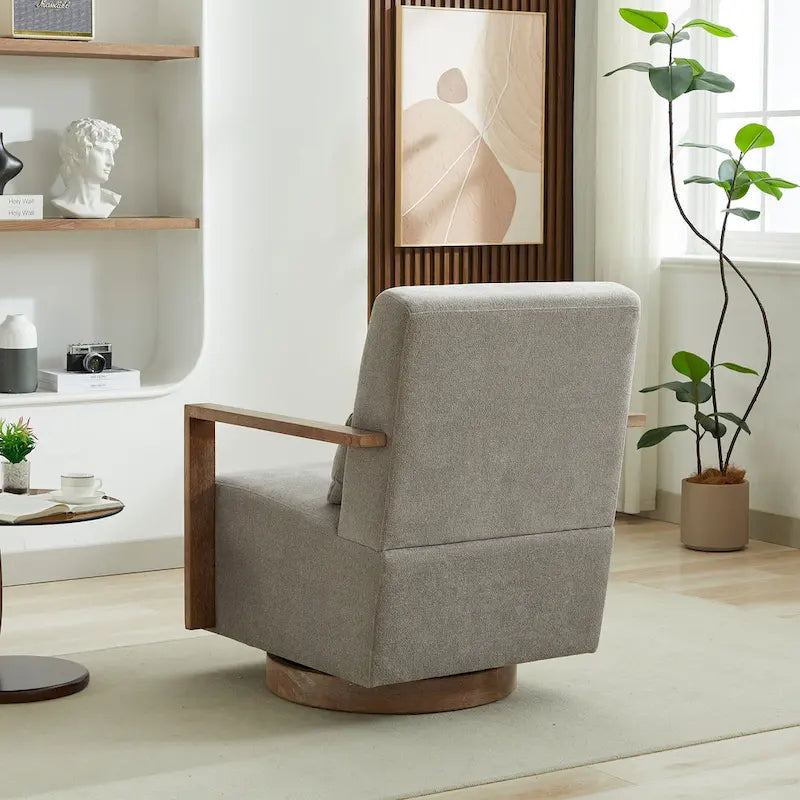 Fauteuil d'appoint pivotant moderne en tissu