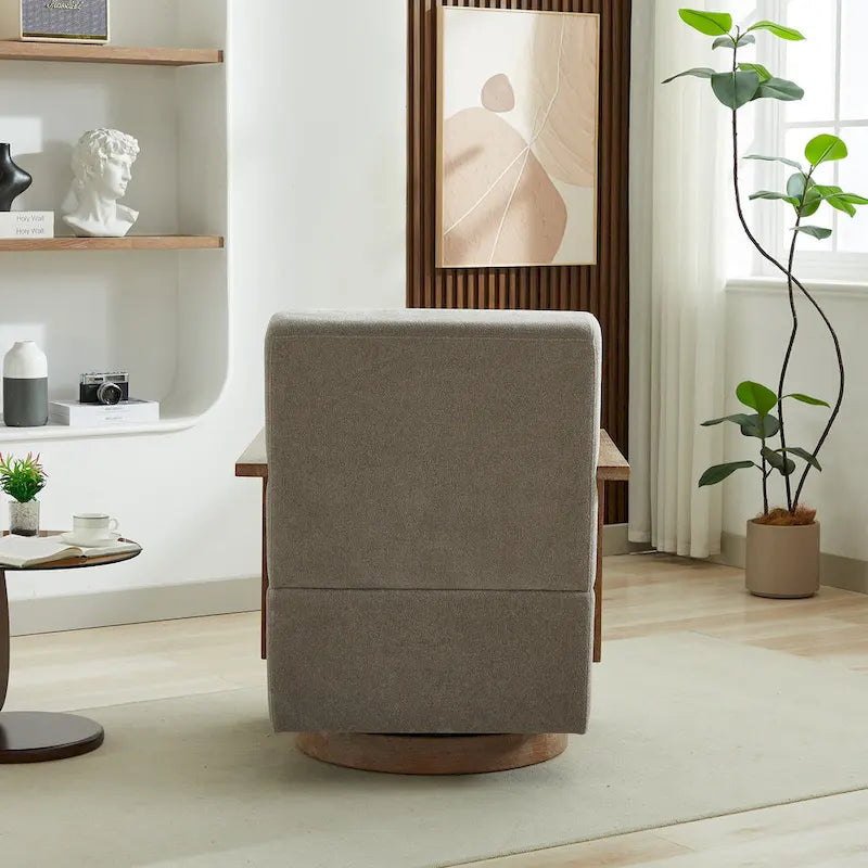 Fauteuil d'appoint pivotant moderne en tissu
