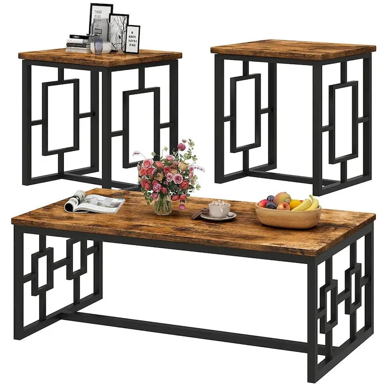 Table basse style industriel pour salon