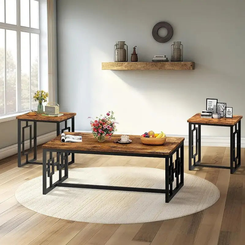 Table basse style industriel pour salon