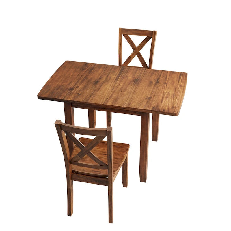 Table et chaises de coin-repas pliantes en bois