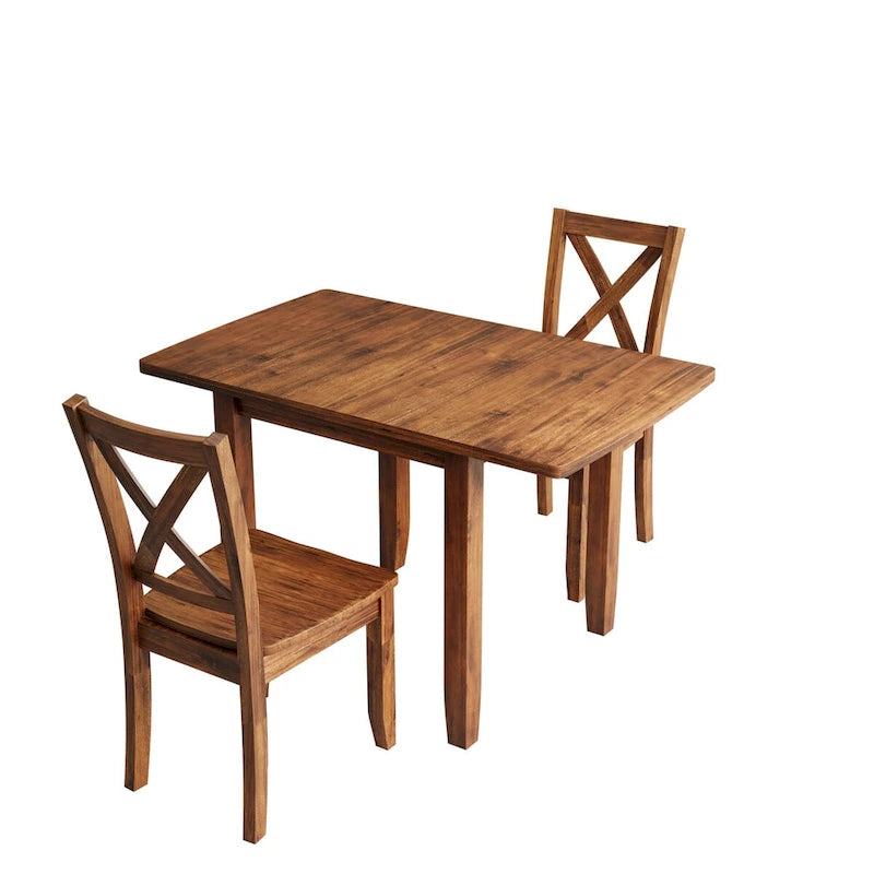 Table et chaises de coin-repas pliantes en bois