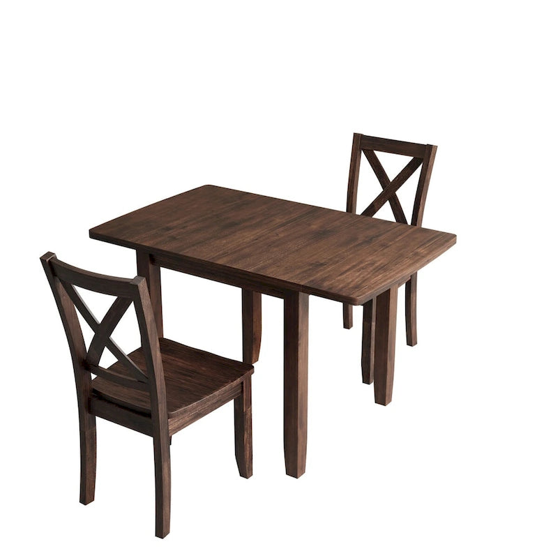 Table et chaises de coin-repas pliantes en bois