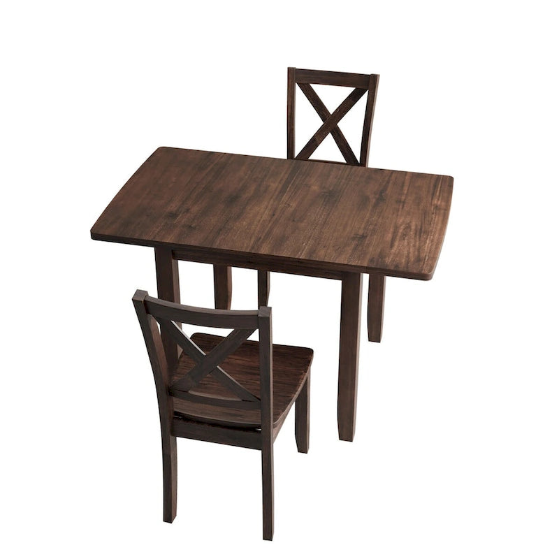 Table et chaises de coin-repas pliantes en bois