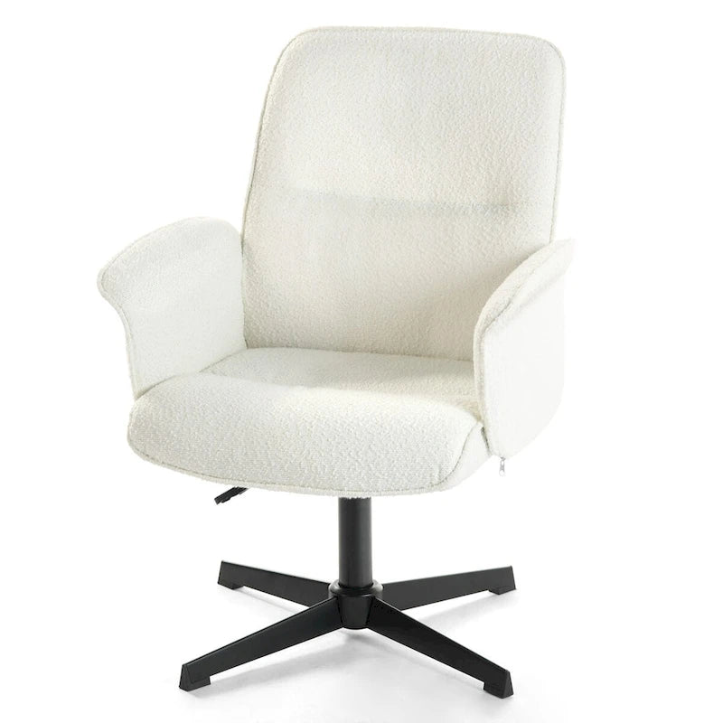 Fauteuil d'appoint rembourré pivotant avec accoudoirs