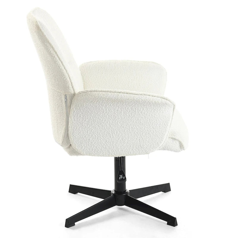 Fauteuil d'appoint rembourré pivotant avec accoudoirs