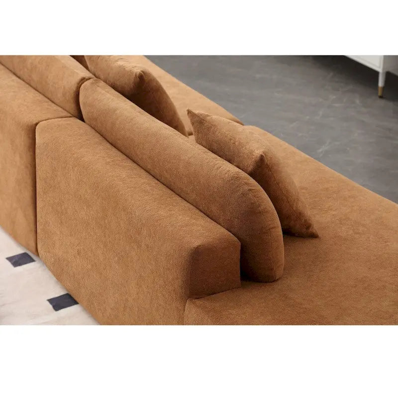 Canapé incurvé moderne en tissu éponge