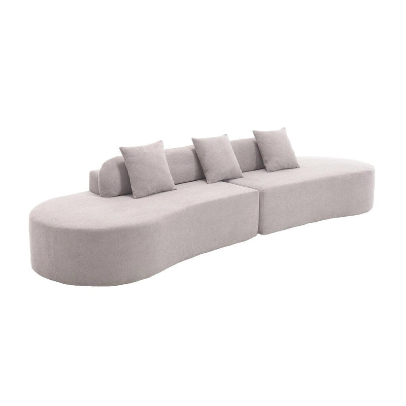 Canapé incurvé moderne en tissu éponge