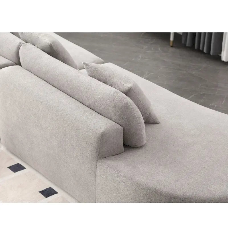 Canapé incurvé moderne en tissu éponge