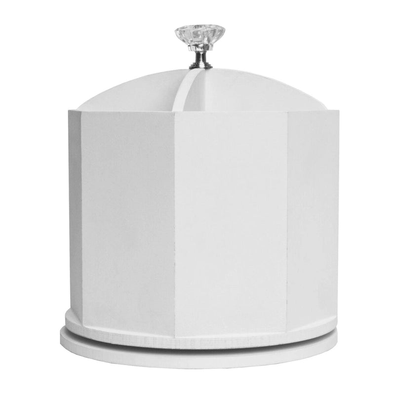 Organisateur de papeterie pivotant Art Déco - Blanc