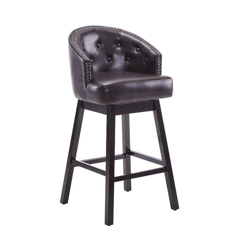 Tabourets de bar pivotants en hévéa de style moderne