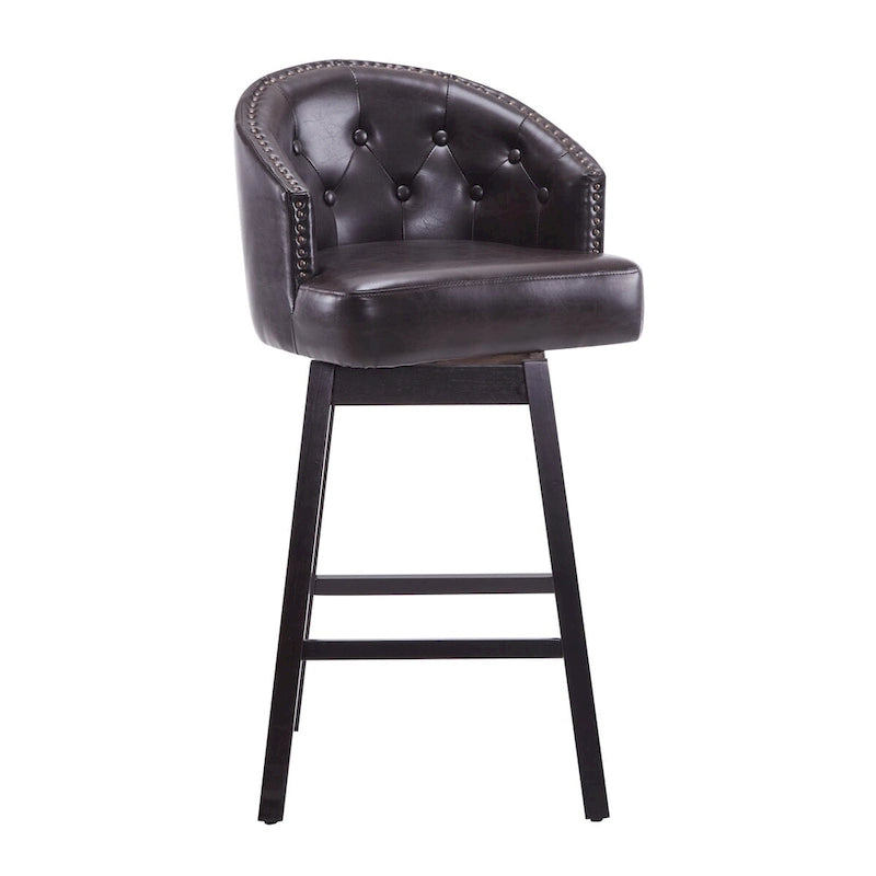 Tabourets de bar pivotants en hévéa de style moderne