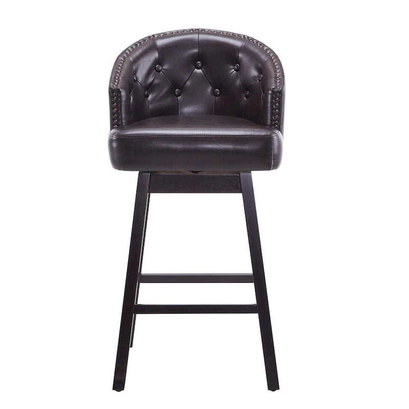 Tabourets de bar pivotants en hévéa de style moderne