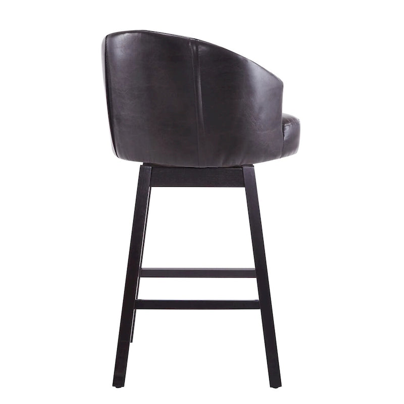 Tabourets de bar pivotants en hévéa de style moderne