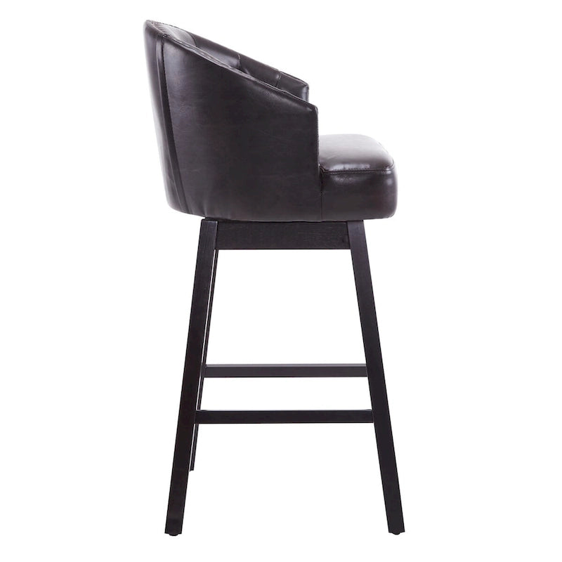 Tabourets de bar pivotants en hévéa de style moderne
