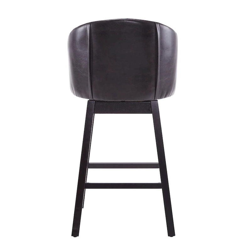 Tabourets de bar pivotants en hévéa de style moderne