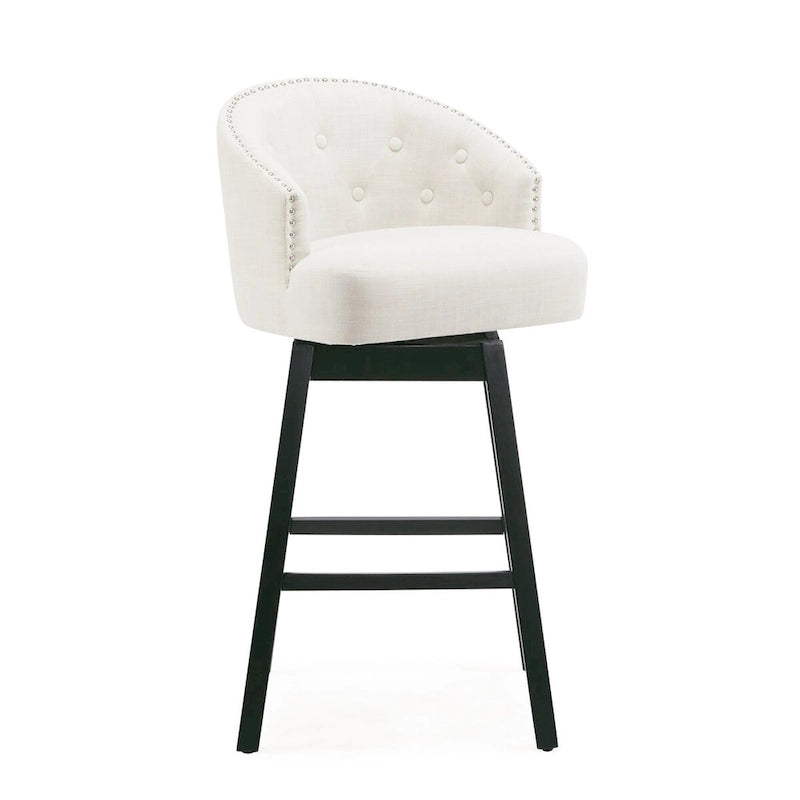 Tabourets de bar pivotants en hévéa de style moderne