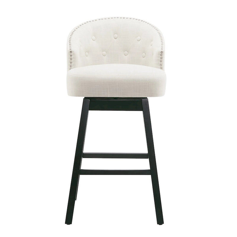 Tabourets de bar pivotants en hévéa de style moderne