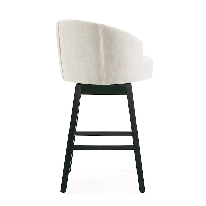 Tabourets de bar pivotants en hévéa de style moderne