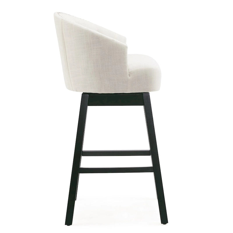 Tabourets de bar pivotants en hévéa de style moderne