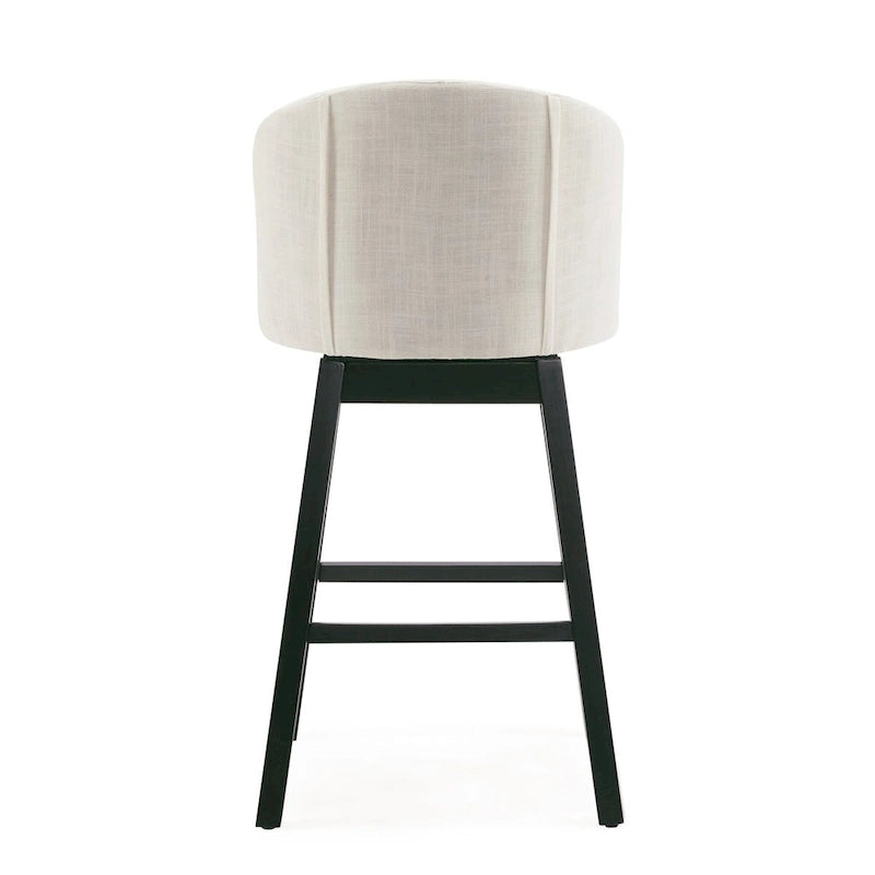 Tabourets de bar pivotants en hévéa de style moderne